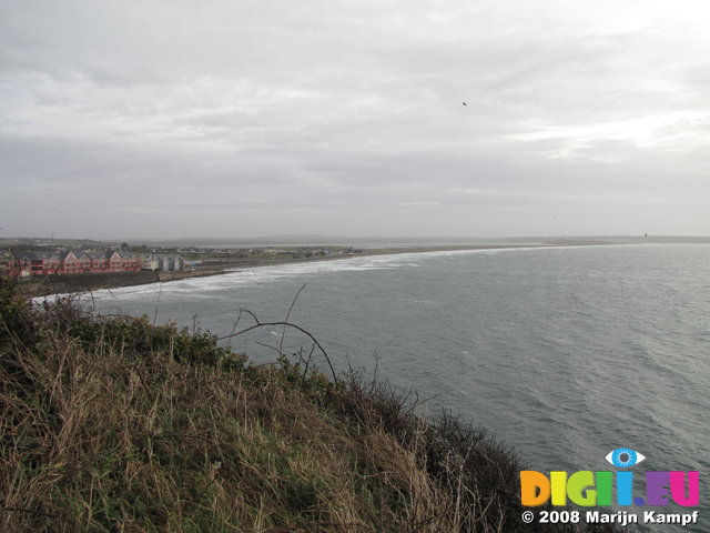 SX00150 Waves against Tramore Promenade Wide Angle